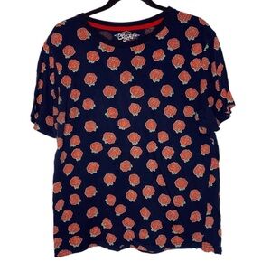 Eighty eight Blue Red Rose Graphic Tee Stylish T-Shirt casual cool shirt Floral
